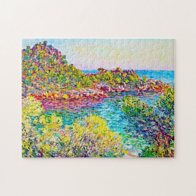 Landscape near Montecarlo Claude Monet vibrant art Jigsaw Puzzle (Horizontal)