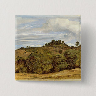 Landscape near Olevano, 1822 15 Cm Square Badge