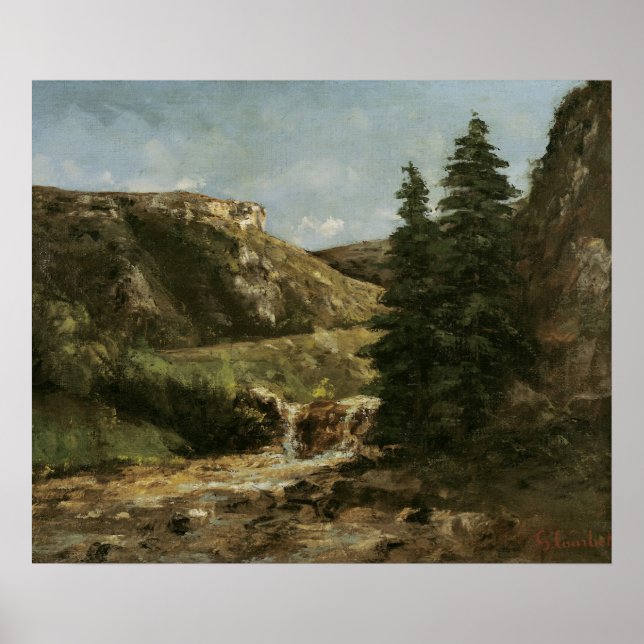 Landscape near Ornans, c.1858 Poster (Front)