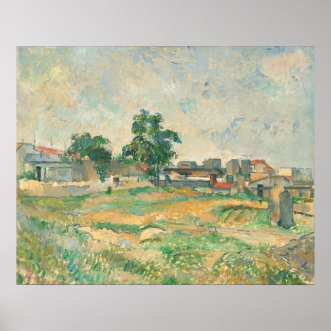 Landscape near Paris - Paul Cézanne Fine Art Poster (Front)