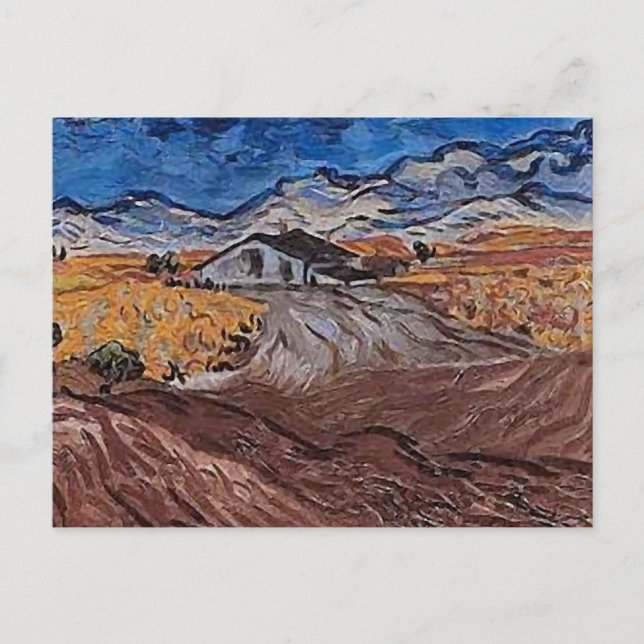 Landscape Near Saint-Rémy, Vincent van Gogh Fine Postcard (Front)
