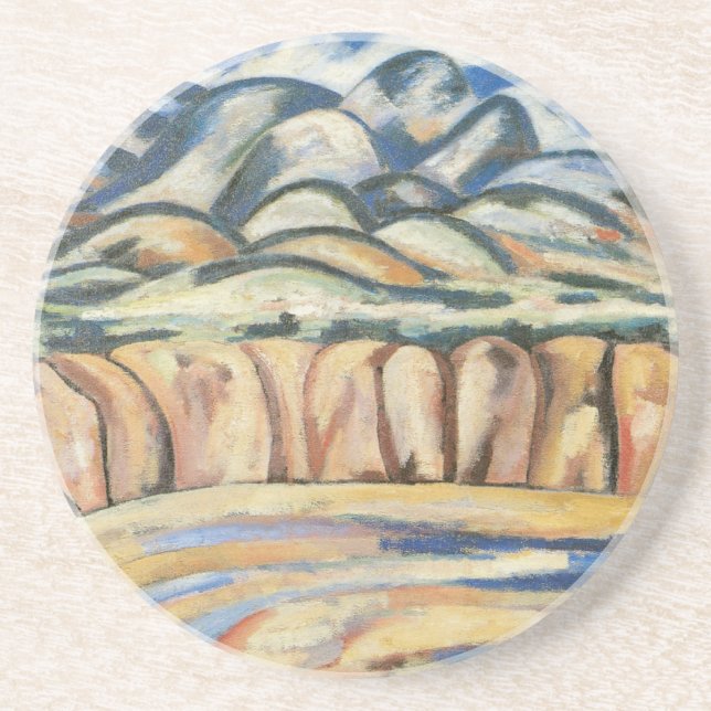 Landscape, New Mexico by Marsden Hartley, Fine Art Coaster (Front)