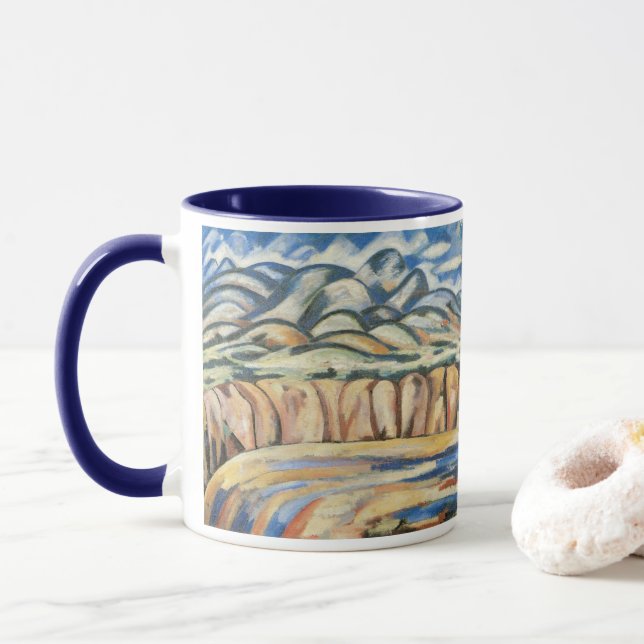 Landscape, New Mexico by Marsden Hartley, Fine Art Mug (With Donut)
