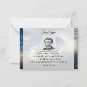 Landscape Of Cloud After Funeral Thank You Cards