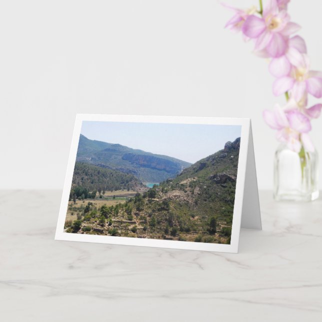 Landscape of Domeño Viejo in Valencia, Spain Card (Orchid)