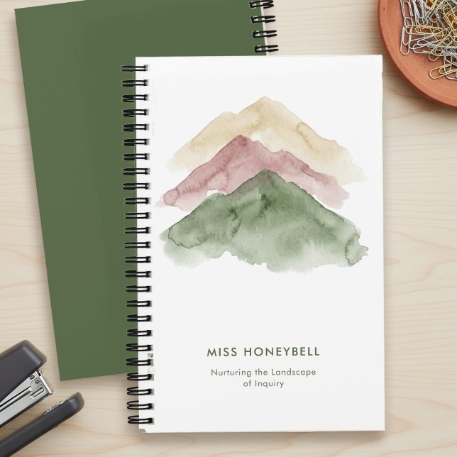 Landscape of Enquiry Nurturing Teacher Quote Notebook (Teacher Appreciation Notebook with Quote by Darling & May)