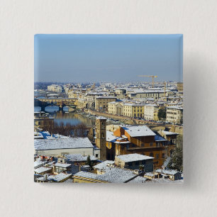 Landscape of Florence from Piazzale 2 15 Cm Square Badge