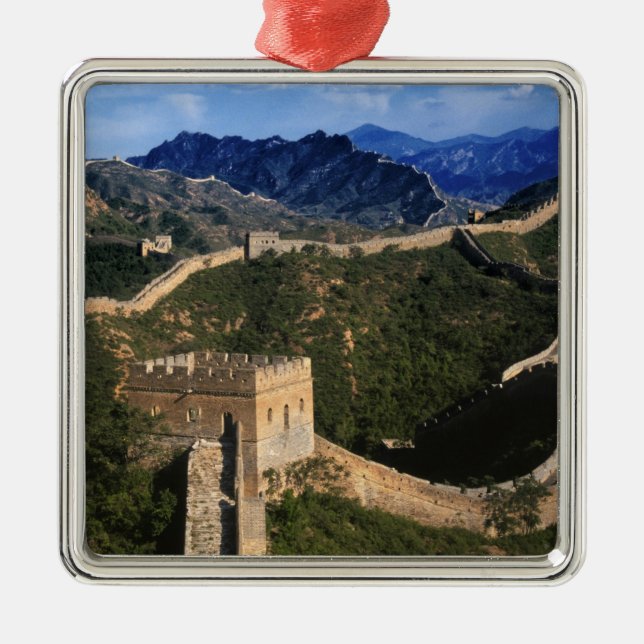 Landscape of Great Wall, Jinshanling, China Metal Ornament (Front)