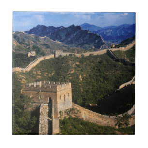 Landscape of Great Wall, Jinshanling, China Tile