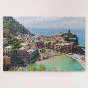 Landscape of Italian city of Vernazza Cinque Terre Jigsaw Puzzle