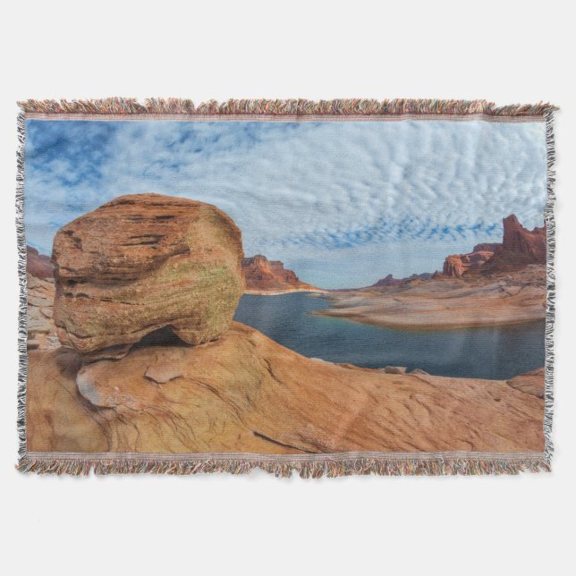Landscape of Lake Powell Throw Blanket (Front)