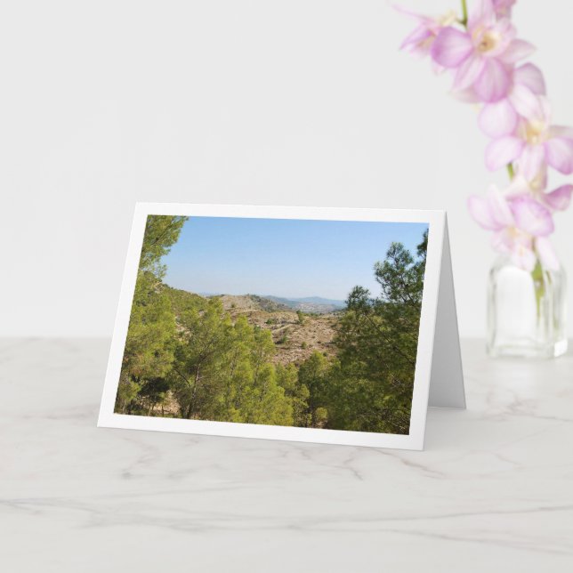 Landscape of Lliria, Valencia, Spain Card (Orchid)