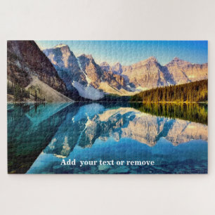 Landscape of Moraine Lake and reflections, Canada, Jigsaw Puzzle