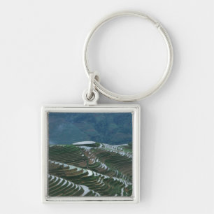 Landscape of rice terraces in the mountain, 2 key ring