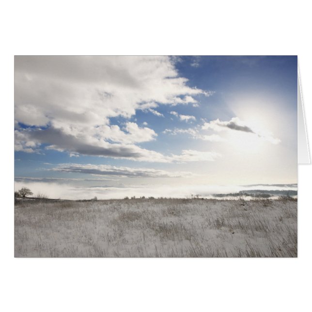 landscape of snow covered grassy field (Front Horizontal)