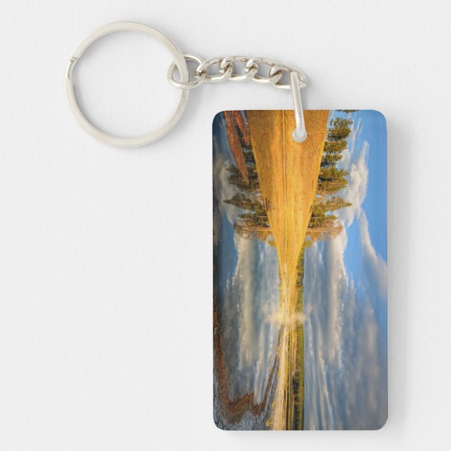 Landscape of Yellowstone Key Ring (Front)