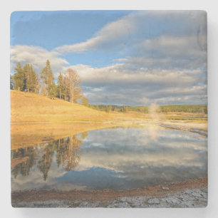 Landscape of Yellowstone Stone Coaster
