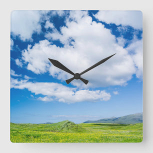 Landscape on the island of South Uist 2 Square Wall Clock
