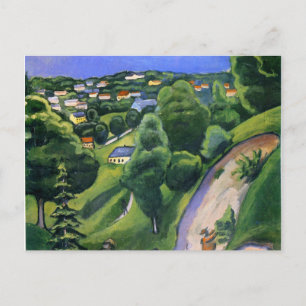 Landscape on the Teggernsee with a Reading Man Postcard