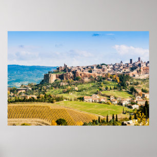 Landscape over Orvieto Poster