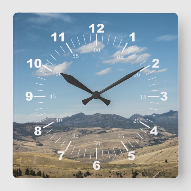 Landscape #P4138 Square Wall Clock (Front)