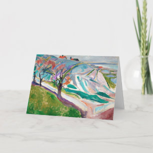 Landscape Painting Edward Munch Expressionist Art Card
