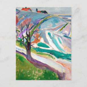 Landscape Painting Edward Munch Holiday Postcard