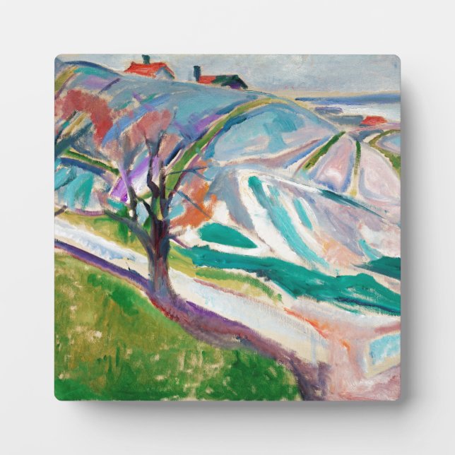 Landscape Painting Edward Munch Plaque (Front)