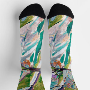Landscape Painting Edward Munch Socks