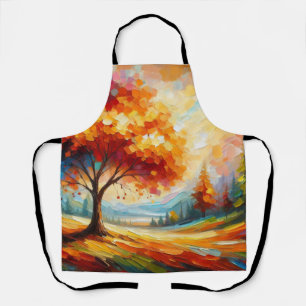 Landscape Painting With Bright Colours Apron