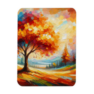 Landscape Painting With Bright Colours Magnet