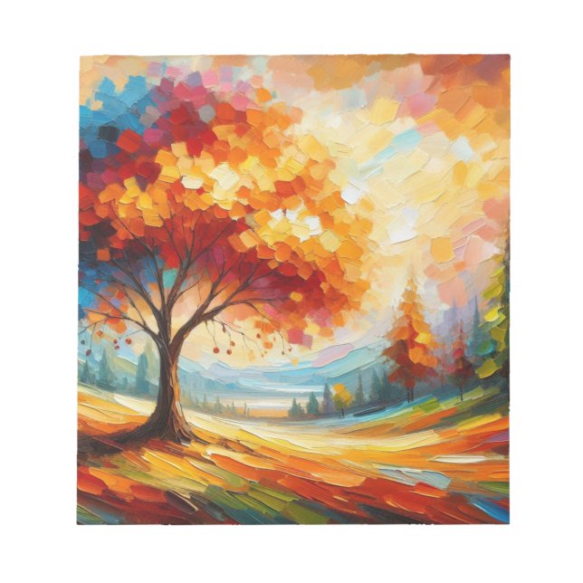 Landscape Painting With Bright Colours Notepad (Front)
