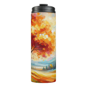 Landscape Painting With Bright Colours Thermal Tumbler