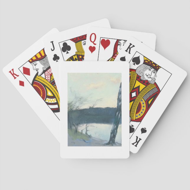 Landscape (pastel on canvas) playing cards (Back)