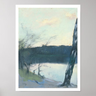 Landscape (pastel on canvas) poster