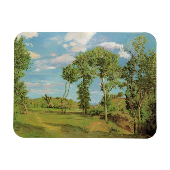 Landscape Paysage Frederic Bazille Impressionist Magnet (Horizontal)