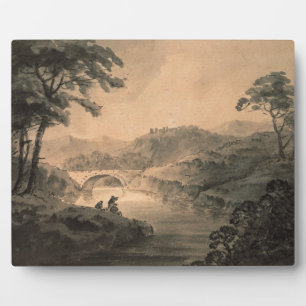 Landscape (pen & ink wash) plaque