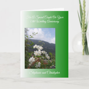 Landscape Personalised 13th Wedding Anniversary Card