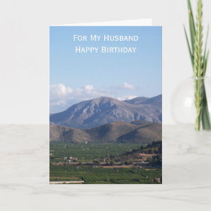 Landscape Personalised Husband Birthday Card