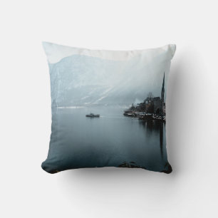 LANDSCAPE PHOTO OF BODY OF WATER NEAR THE MOUNTAIN CUSHION