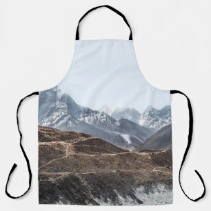 LANDSCAPE PHOTO OF MOUNTAINS UNDER WHITE CLOUDS APRON