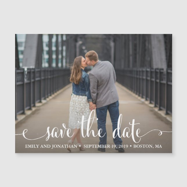 Landscape Photo Save the Date Magnet Wedding (Front)