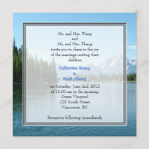 Landscape photo wedding invitations. Grand Teton Invitation