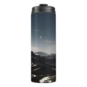 LANDSCAPE PHOTOGRAPHY OF BLACK AND WHITE MOUNTAIN THERMAL TUMBLER