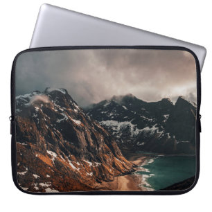 LANDSCAPE PHOTOGRAPHY OF BROWN MOUNTAIN ACROSS WAT LAPTOP SLEEVE