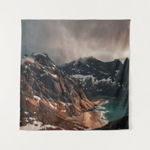 LANDSCAPE PHOTOGRAPHY OF BROWN MOUNTAIN ACROSS WAT TAPESTRY