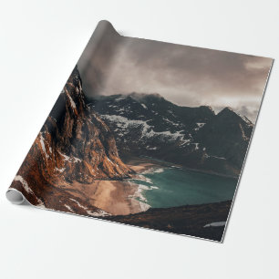 LANDSCAPE PHOTOGRAPHY OF BROWN MOUNTAIN ACROSS WAT WRAPPING PAPER