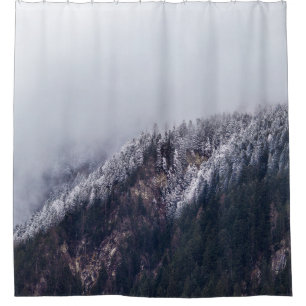 LANDSCAPE PHOTOGRAPHY OF MOUNTAIN SHOWER CURTAIN