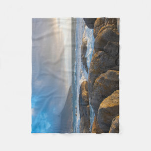 landscape photography of seashore fleece blanket