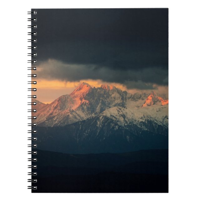 LANDSCAPE PHOTOGRAPHY OF SNOW MOUNTAINS UNDER NIMB NOTEBOOK (Front)